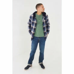 Fat Face FatFace Blue Hooded Check Shirt -FatFaceshop unnamed file 2288