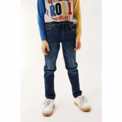 Fat Face FatFace Boys Blue Pull On Mid Wash Jeans