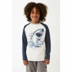 Fat Face FatFace Natural Shark Raglan T-Shirt -FatFaceshop unnamed file 248