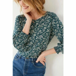 Fat Face FatFace Green Darcy Vintage Prairie Top -FatFaceshop unnamed file 25