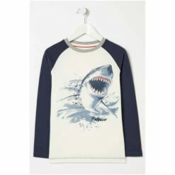 Fat Face FatFace Natural Shark Raglan T-Shirt -FatFaceshop unnamed file 252