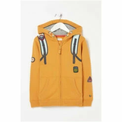 Fat Face FatFace Yellow Backpack Graphic Zip Hoodie -FatFaceshop unnamed file 2584