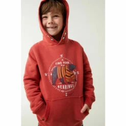 Fat Face FatFace Red Bearings Popover Hoodie -FatFaceshop unnamed file 2627