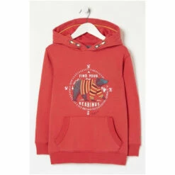 Fat Face FatFace Red Bearings Popover Hoodie -FatFaceshop unnamed file 2629