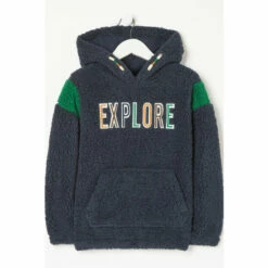 Fat Face Blue Explore Fleece Popover Hoodie -FatFaceshop unnamed file 2672