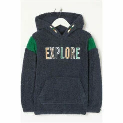 Fat Face Blue Explore Fleece Popover Hoodie -FatFaceshop unnamed file 2673