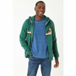 Fat Face FatFace Green Brooke Graphic Zip Hoodie