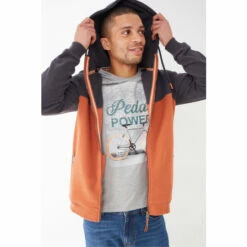 Fat Face FatFace Orange Brooke Colourblock Zip Hoodie