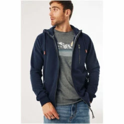 Fat Face FatFace Brooke Zip Through Blue Sweat Top -FatFaceshop unnamed file 2795