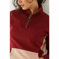 Fat Face FatFace Red Amelie Colourblock Sweat Top -FatFaceshop unnamed file 2827