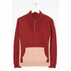 Fat Face FatFace Red Amelie Colourblock Sweat Top -FatFaceshop unnamed file 2828