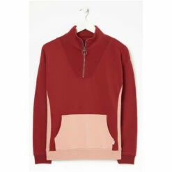 Fat Face FatFace Red Amelie Colourblock Sweat Top -FatFaceshop unnamed file 2829