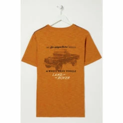 Fat Face FatFace Yellow Landrover Go Anywhere T-Shirt -FatFaceshop unnamed file 284