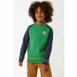 Fat Face FatFace Green Stay Wild Raglan Crew Sweatshirt -FatFaceshop unnamed file 2862