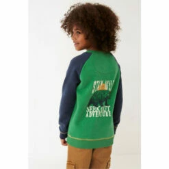 Fat Face FatFace Green Stay Wild Raglan Crew Sweatshirt -FatFaceshop unnamed file 2863
