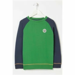 Fat Face FatFace Green Stay Wild Raglan Crew Sweatshirt -FatFaceshop unnamed file 2866