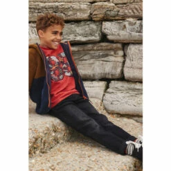 Fat Face Brown Colourblock Fleece Sweater