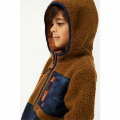Fat Face Brown Colourblock Fleece Sweater -FatFaceshop unnamed file 2879