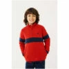 Fat Face FatFace Red Colourblock Half Neck Sweat -FatFaceshop unnamed file 2887