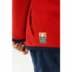 Fat Face FatFace Red Colourblock Half Neck Sweat -FatFaceshop unnamed file 2889