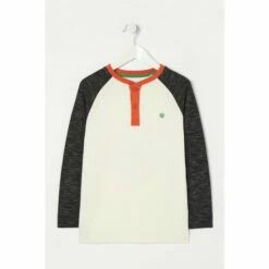 Fat Face FatFace Natural Textured Raglan Henley T-Shirt -FatFaceshop unnamed file 289