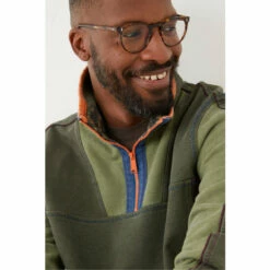 Fat Face FatFace Green Airlie Panelled Sweatshirt -FatFaceshop unnamed file 2922