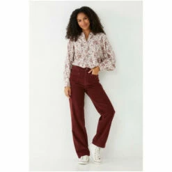 Fat Face FatFace Red Paige Cord Wide Leg Trousers -FatFaceshop unnamed file 2973
