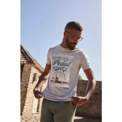 Fat Face FatFace Grey Pedal Power Graphic T-Shirt