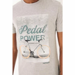 Fat Face FatFace Grey Pedal Power Graphic T-Shirt -FatFaceshop unnamed file 302