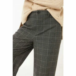 Fat Face FatFace Grey Piper Wide Leg Check Trousers -FatFaceshop unnamed file 3128