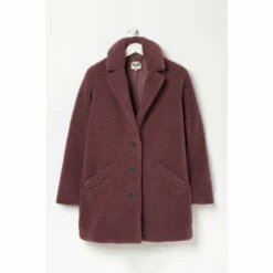 Fat Face FatFace Purple Tanya Teddy Coat -FatFaceshop unnamed file 3162