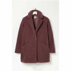 Fat Face FatFace Purple Tanya Teddy Coat -FatFaceshop unnamed file 3163