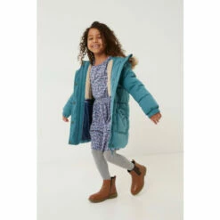 Fat Face FatFace Green Lily Longline Coat -FatFaceshop unnamed file 3169