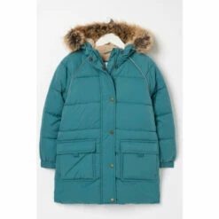 Fat Face FatFace Green Lily Longline Coat -FatFaceshop unnamed file 3172