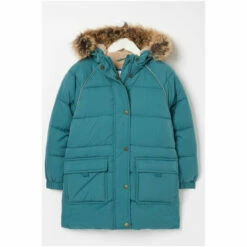 Fat Face FatFace Green Lily Longline Coat -FatFaceshop unnamed file 3173