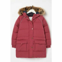 Fat Face FatFace Red Lily Longline Coat -FatFaceshop unnamed file 3185