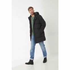 Fat Face FatFace Launton Long Black Puffer Coat