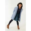 Fat Face FatFace Blue Miller Longline Coat -FatFaceshop unnamed file 3302
