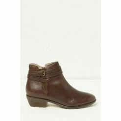 Fat Face FatFace Ava Ankle Strap Brown Boots