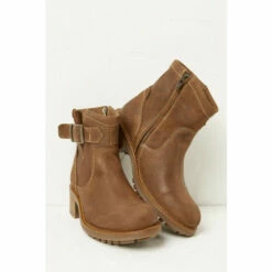 Fat Face FatFace Ali Block Heel Brown Boots -FatFaceshop unnamed file 3359