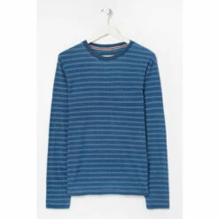 Fat Face FatFace Blue Striped Crew T-Shirt -FatFaceshop unnamed file 338