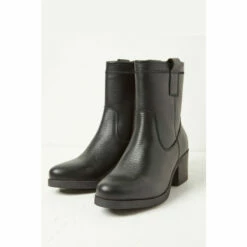 Fat Face FatFace Hollie Block Heel Black Boots