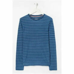 Fat Face FatFace Blue Striped Crew T-Shirt -FatFaceshop unnamed file 339