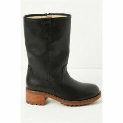 Fat Face FatFace Ellie Block Heel Black Boots -FatFaceshop unnamed file 3405