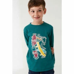 Fat Face FatFace Green Multi Skateboard Graphic T-Shirt -FatFaceshop unnamed file 342