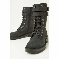 Fat Face FatFace Daisy Lace Up Black Boots -FatFaceshop unnamed file 3439
