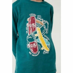 Fat Face FatFace Green Multi Skateboard Graphic T-Shirt -FatFaceshop unnamed file 344