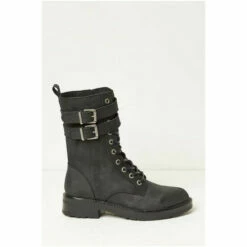 Fat Face FatFace Daisy Lace Up Black Boots -FatFaceshop unnamed file 3440