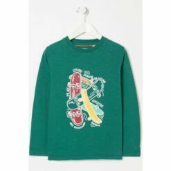 Fat Face FatFace Green Multi Skateboard Graphic T-Shirt -FatFaceshop unnamed file 345