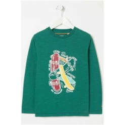 Fat Face FatFace Green Multi Skateboard Graphic T-Shirt -FatFaceshop unnamed file 346